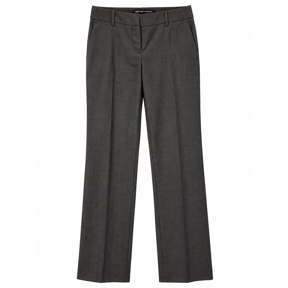 New York & Company Gray Dress Pants Women 0 Petite Straight Leg Career Trousers